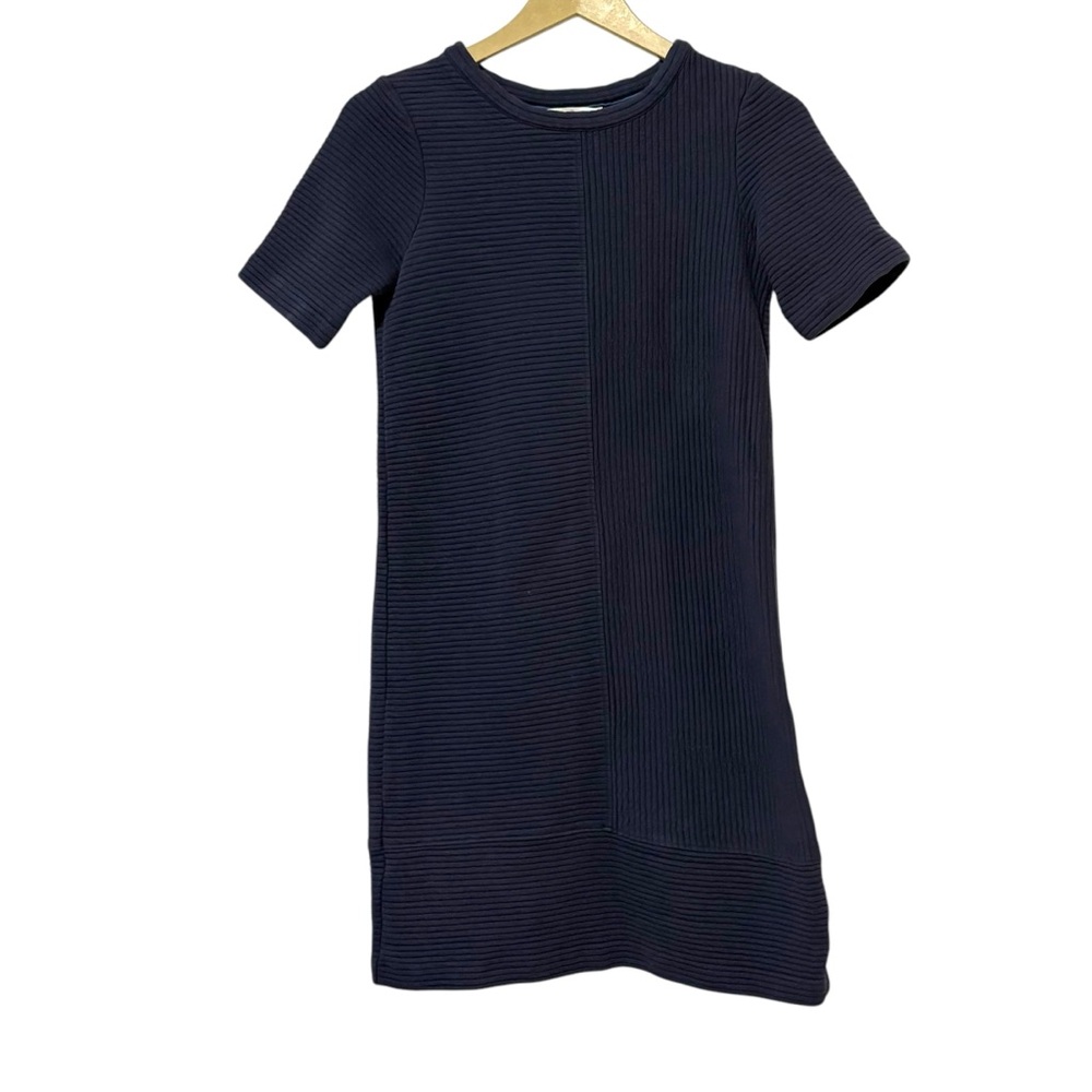 Boden Navy Blue Ribbed‎ Knit Mini Dress Size 4 Preppy Coastal Nautical Travel